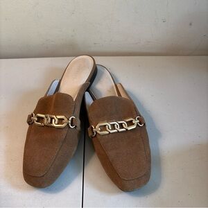Mule Shoes Size 8 Women Sanctuary Tan Leather Preppy Casual